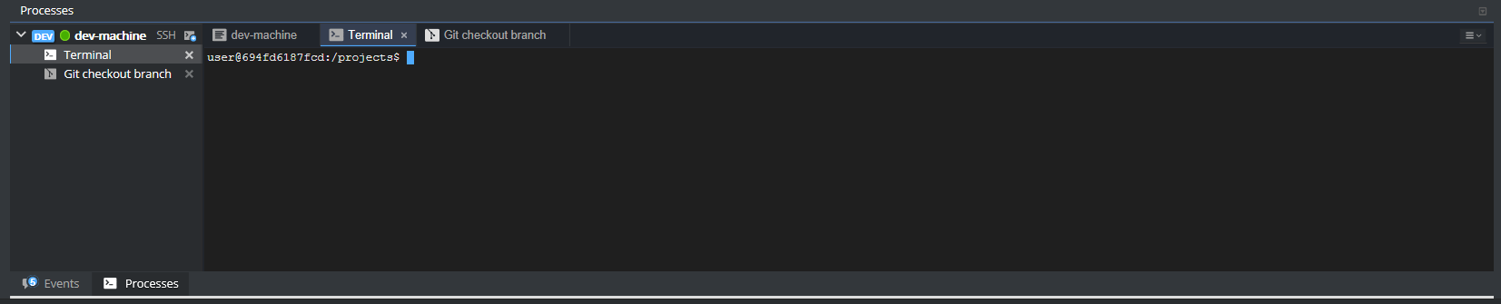 codenvy terminal