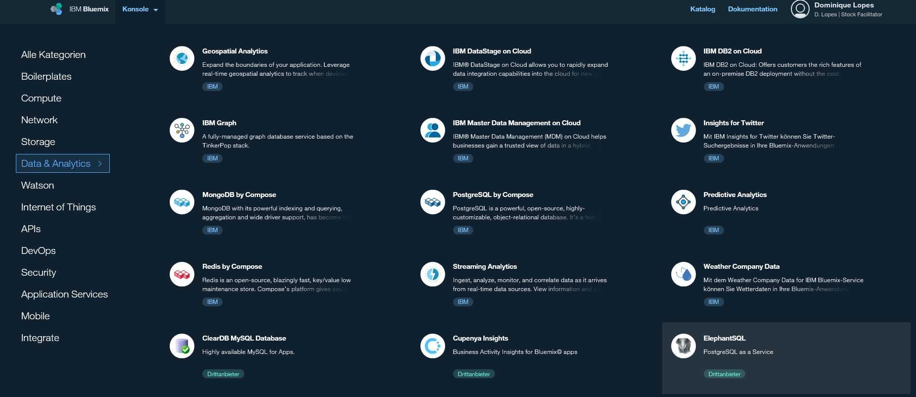 add db service in bluemix 1