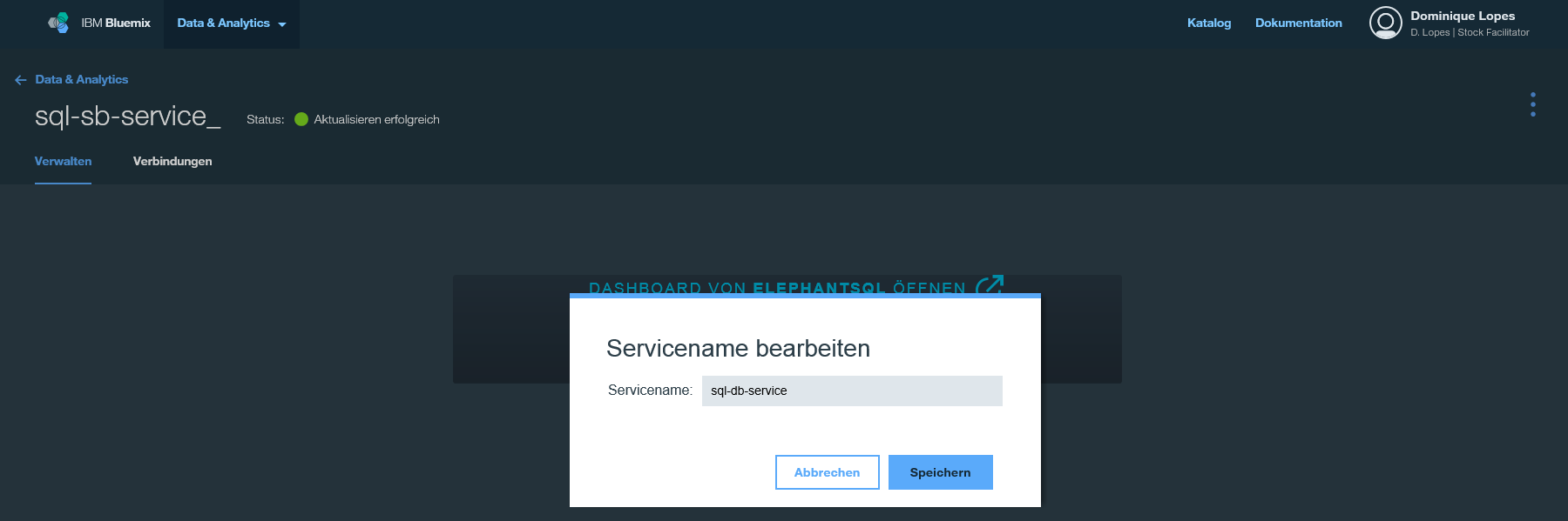 add db service in bluemix 4