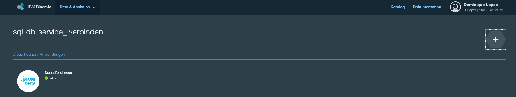 add db service in bluemix 6